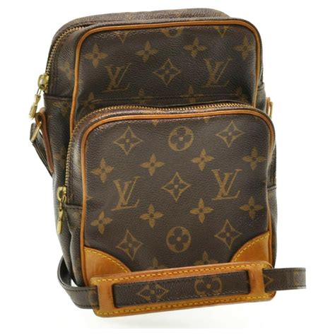 Marsupi Louis vuitton in Tela Marrone .